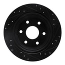 R1 99-07 Chevrolet Avalanche 1500 Front & Rear Drilled & Slotted Black Brake Rotor Set