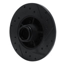 R1 84-87 Pontiac Fiero Front Left Drilled & Slotted Black Brake Rotor