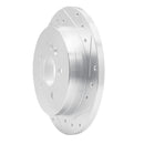 R1 98-05 Mercedes-Benz ML320 Rear Right Drilled & Slotted Silver Brake Rotor