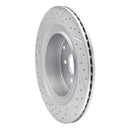 R1 09-24 Infiniti Q70 Rear Right Drilled & Slotted Geo-Carbon Rotor