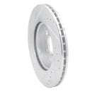 R1 14-24 Mini Cooper (Excl Clubman) Front Right Drilled & Slotted Silver Brake Rotor