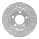 R1 93-04 Chrysler 300M Rear Right Drilled & Slotted Geo-Carbon Rotor