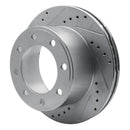 R1 05-12 Ford F-250 2WD (Super Duty) Rear Left Drilled & Slotted Silver Brake Rotor