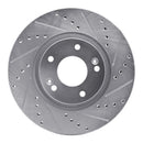 R1 05-24 Hyundai TUCSON Front Right Drilled & Slotted Silver Brake Rotor