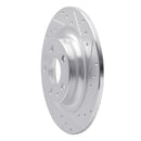R1 18-25 Volvo S60 Rear Right Drilled & Slotted Silver Brake Rotor