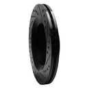 R1 99-04 Chrysler 300M Front Left Drilled & Slotted Black Brake Rotor