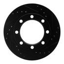 R1 71-91 Chevrolet P30 Van Front Right Drilled & Slotted Black Brake Rotor