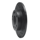 R1 83-89 Mercedes-Benz 190E Front Right Drilled & Slotted Black Brake Rotor
