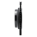 R1 07-17 Lexus LS460 Rear Right Drilled & Slotted Black Brake Rotor