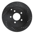R1 95-97 Ford Ranger (USA/Canada) Front Right Drilled & Slotted Black Brake Rotor