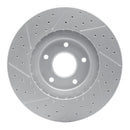 R1 03-05 Nissan Murano Front Right Drilled & Slotted Geo-Carbon Rotor