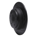 R1 91-99 Acura RL Rear Right Drilled & Slotted Black Brake Rotor