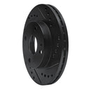 R1 90-01 Ford Escort Front Right Drilled & Slotted Black Brake Rotor