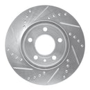 R1 82-90 Volvo 760 Series Front Right Drilled & Slotted Silver Brake Rotor