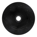 R1 1994-1999 Dodge Ram 2500 Front Right Drilled & Slotted Black Brake Rotor