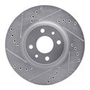 R1 12-19 Fiat 500 Front & Rear Drilled & Slotted Silver Brake Rotor Set