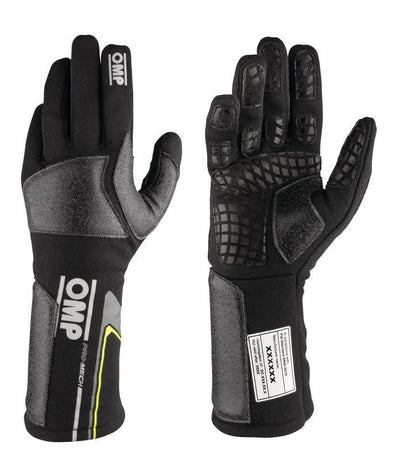 OMP Pro Mech-S Gloves Fia 8856-2018 Fluo Yellow Sz L