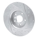 R1 17-19 Jaguar XE Rear Left Drilled & Slotted Silver Brake Rotor