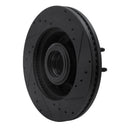 R1 11-25 Ford F-250 2WD (Super Duty) Front Left Drilled & Slotted Black Brake Rotor