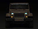 Raxiom 97-18 Jeep Wrangler TJ & JK Axial 7-In LED Headlights w/ DRL - Black Housing (Clear Lens)