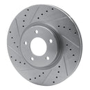 R1 07-13 Mazda 3 Front Drilled & Slotted Silver Brake Rotor Set