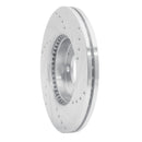 R1 03-05 Mazda 6 Front Left Drilled & Slotted Silver Brake Rotor