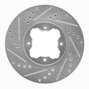 R1 91-97 Acura CL Front Left Drilled & Slotted Silver Brake Rotor