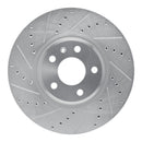 R1 11-17 Audi Q5 (Mexico) Front Left Drilled & Slotted Silver Brake Rotor