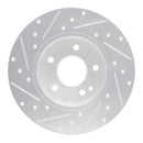 R1 97-98 Mercedes-Benz C230 Front Right Drilled & Slotted Silver Brake Rotor