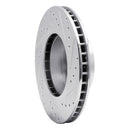 R1 87-95 BMW 735IL Front Left Drilled & Slotted Silver Brake Rotor