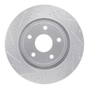 R1 04-06 Dodge Ram 1500 Pickup Front Left Drilled & Slotted Silver Brake Rotor