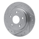 R1 06-14 Acura TSX Front & Rear Drilled & Slotted Silver Brake Rotor Set