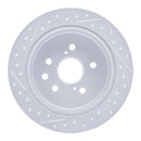R1 06-15 Lexus Is250 Rear Right Drilled & Slotted Geo-Carbon Rotor