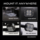 Diode Dynamics Stage Series SXS Rock Light Installer Kit - White Diffused M8 (4-pack)
