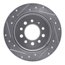 R1 07-08 Hyundai TIBURON Rear Right Drilled & Slotted Silver Brake Rotor