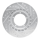 R1 86-86 Porsche 944 Turbo Front Left Drilled & Slotted Silver Brake Rotor