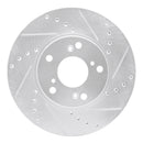 R1 08-12 Honda Accord Front & Rear Drilled & Slotted Silver Brake Rotor Set