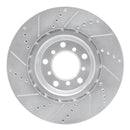 R1 01-06 BMW M3 Front Drilled & Slotted Silver Brake Rotor Set