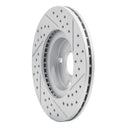 R1 01-05 Mazda Miata Front Left Drilled & Slotted Geo-Carbon Rotor