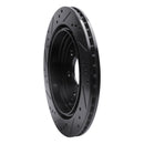 R1 10-16 Cadillac SRX Rear Right Drilled & Slotted Black Brake Rotor