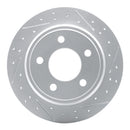 R1 93-04 Chrysler 300M Rear Right Drilled & Slotted Geo-Carbon Rotor