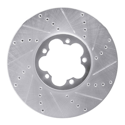 R1 15-25 Ford Transit-350 HD/DRW Front Right Drilled & Slotted Silver Brake Rotor
