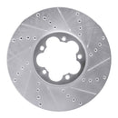 R1 15-25 Ford Transit-350 HD/DRW Front Right Drilled & Slotted Silver Brake Rotor