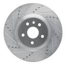 R1 10-15 Chevrolet Camaro Front & Rear Drilled & Slotted Silver Brake Rotor Set