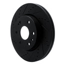 R1 19-26 GMC Yukon XL Front Drilled & Slotted Black Rotors