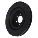 R1 2003-2017 Dodge Viper Front Right Drilled & Slotted Black Brake Rotor