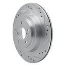 R1 05-09 Subaru Legacy Rear Drilled & Slotted Silver Brake Rotor Set