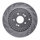 R1 18-22 Genesis G70 Front & Rear Drilled & Slotted Silver Brake Rotor Set
