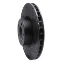 R1 10-12 Land Rover Range Rover Front Right Drilled & Slotted Black Brake Rotor