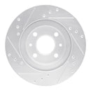 R1 15-19 Renault Logan (Mexico) Front Right Drilled & Slotted Silver Brake Rotor